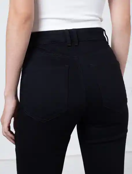 Jean Mujer Negro Puro Ultra Oscuro Talla 6 Naf Naf