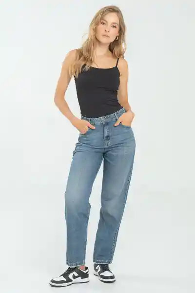 Jean Mom Lauren Color Azul Claro Talla 6 Ragged