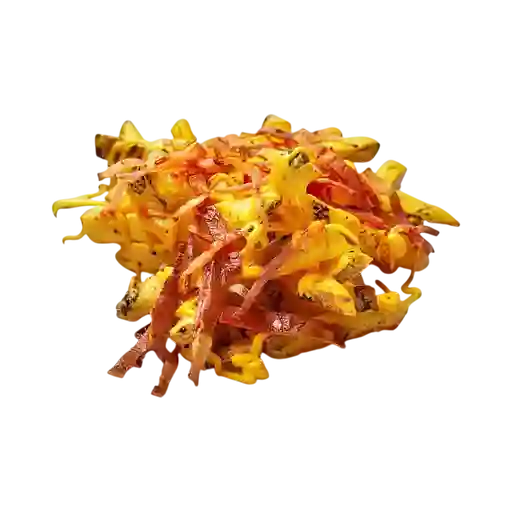 Papas con tocin y queso cheddar liquido