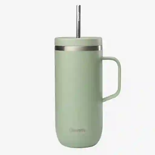 Qwetch Vaso Cold Cup Con Asa Isotérmico Verde 600 mL