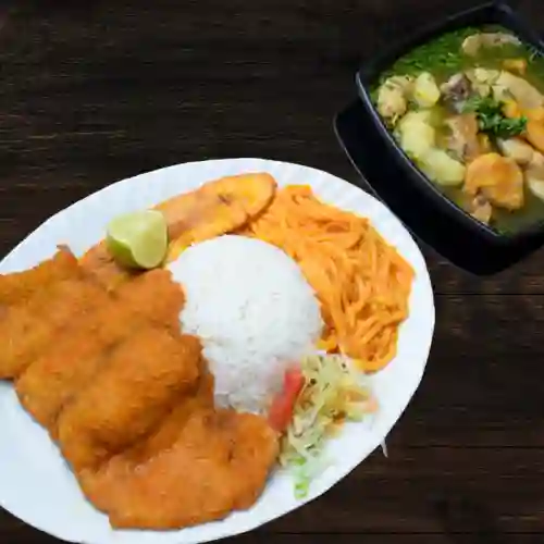 con Chuleta de Cerdo