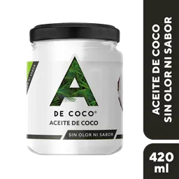 A De Coco Aceite de Coco sin Olor ni Sabor
