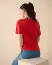 Camiseta Rojo Riesgoso Oscuro Talla M 601G004 Esprit