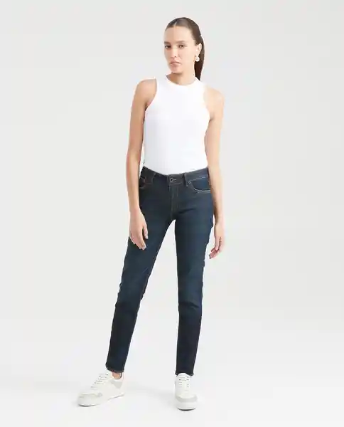 Jean Low Rise Rusty Azul Dark Ultra Oscuro Talla 6 Chevignon