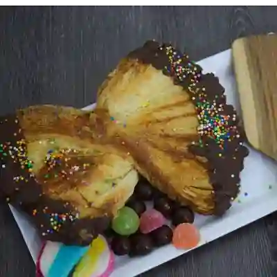 Mariposa en Hojaldre con Chocolate