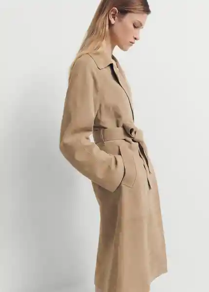 Gabardina Trench Cloud Hielo Talla XS Mujer Mango