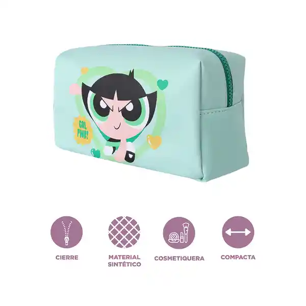 Cosmetiquera de Corazón Las Chicas Superpoderosas Verde Miniso