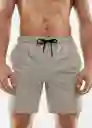 Short Bañador Stretch-I Beige Talla XXL Hombre Mango