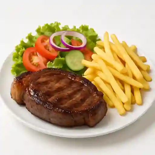Punta de Anca Corte Especial de Res con Ensalada y Francesa