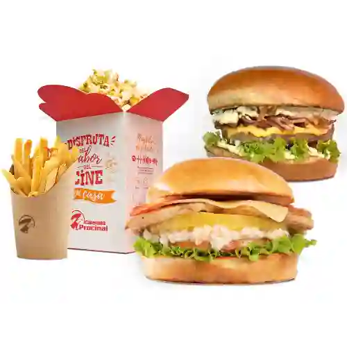 Dos Comida a Elección +2 Papas +2Crispeta