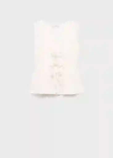 Top Parise Blanco Talla S Mujer Mango