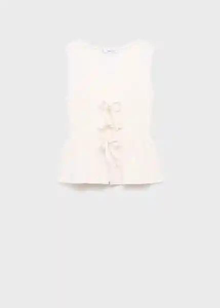 Top Parise Blanco Talla S Mujer Mango