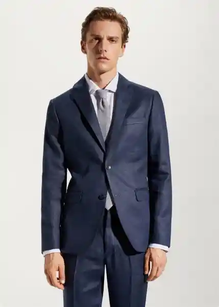 Blazer Americana Florida Navy Talla 48 Hombre Mango