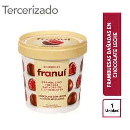 Franuí Frambuesas Bañadas en Chocolate con Leche y Blanco