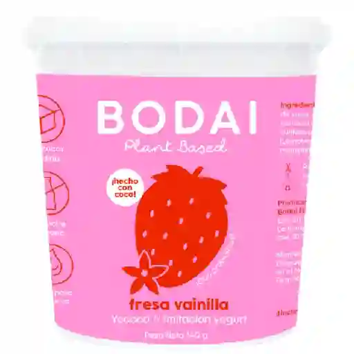 Bodai Yogur Yococo Vegano Sabor a Fresa y Vainilla