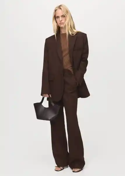 Jersey Flurry Chocolate Talla M Mujer Mango