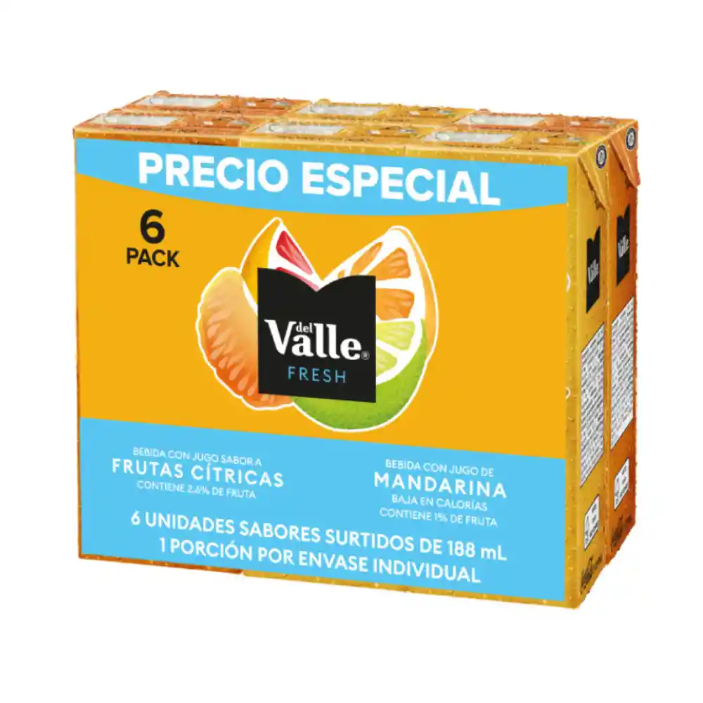 Jugo Del Valle Fresh Frutas Citricas 188ml x 6 Unds