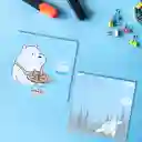 Postit 60 Hojas we Bare Bears Polar Miniso