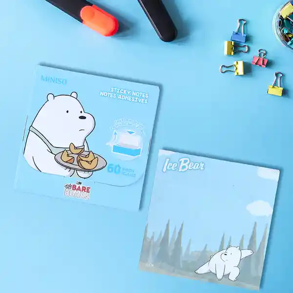 Postit 60 Hojas we Bare Bears Polar Miniso