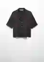 Camisa Sassa Negro Talla XS Mujer Mango