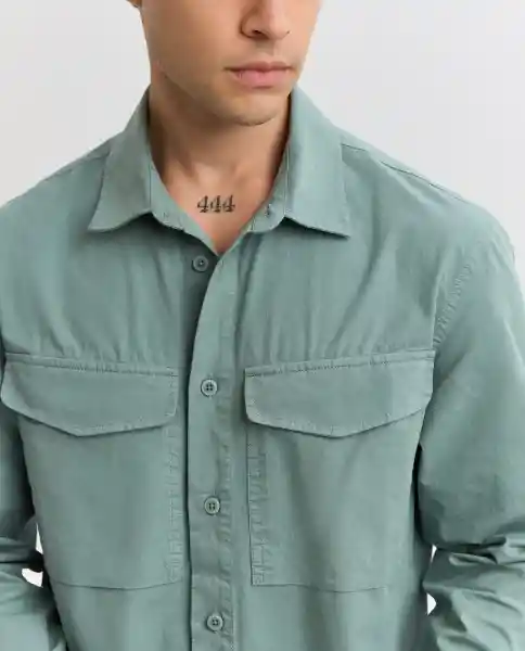 Camisa Hombre Gris Talla M 819G500_GRI175110 Americanino