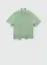 Camisa Dam-H Verde Talla XS Mujer Mango