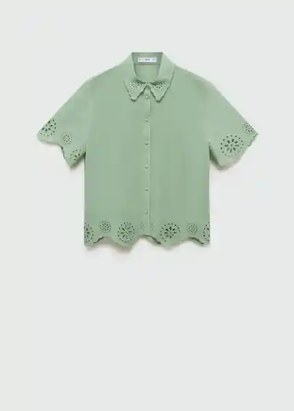 Camisa Dam-H Verde Talla XS Mujer Mango