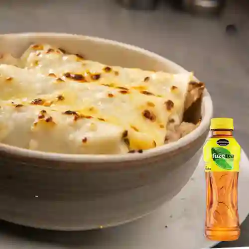 Combo Canelones Pollo Espinaca + Fuze Tea Limón 400ML
