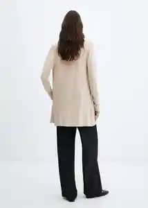 Buzo Cardigan Alma Arena Talla M Mujer Mango