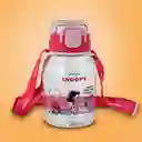 Vaso Plástico Correa Para el Hombro Snoopy Rojo 600 mL Miniso