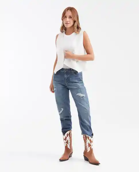 Jean Cosmo Femenino Azul Francés Talla 10 Chevignon