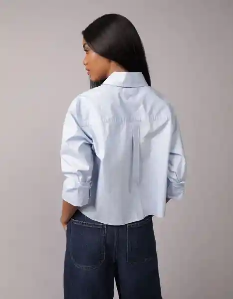 Camisa Mujer Azul Talla Large 6409401 American Eagle