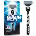 GILLETTE Mach 3 Cuchilla de Afeitar Máquina de Afeitar Hombre Reutilizable Afeitado al Ras Afeitadora para Hombre 1 Ud