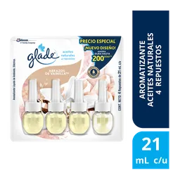 Glade Aromatizante Aceites Naturales Abrazos de Vainilla