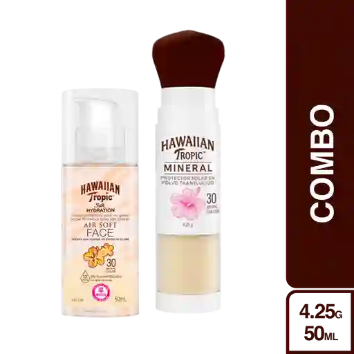 Combo Mamá Protector Solar Brush + Facial Hawaiian Tropic 50 mL