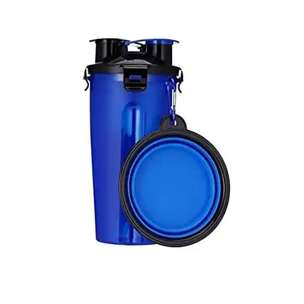 Pawise Botella de Agua 2 en 1 Con Tazón