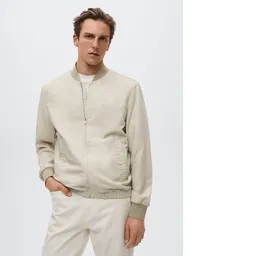 Chaqueta Mario Beige Talla L Hombre Mango