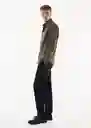 Camisa Play Khaki Talla M Hombre Mango