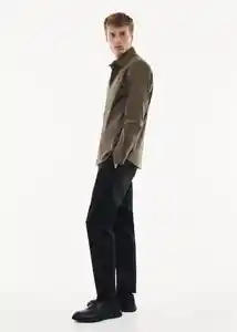 Camisa Play Khaki Talla M Hombre Mango