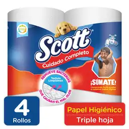 Scott Papel Higiénico Cuidado Completo Triple Hoja