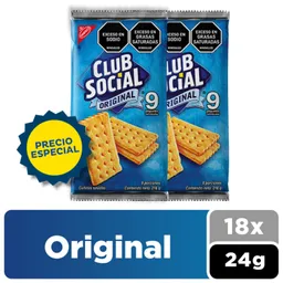 Pack 2 X Galletas Saladas Club Social 9Pack Original 216G