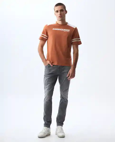 Camiseta Hombre Naranja Talla M 841G007_NAR171147 Americanino