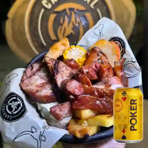 Combo la Cruji + Cerveza Poker Lta 330ml