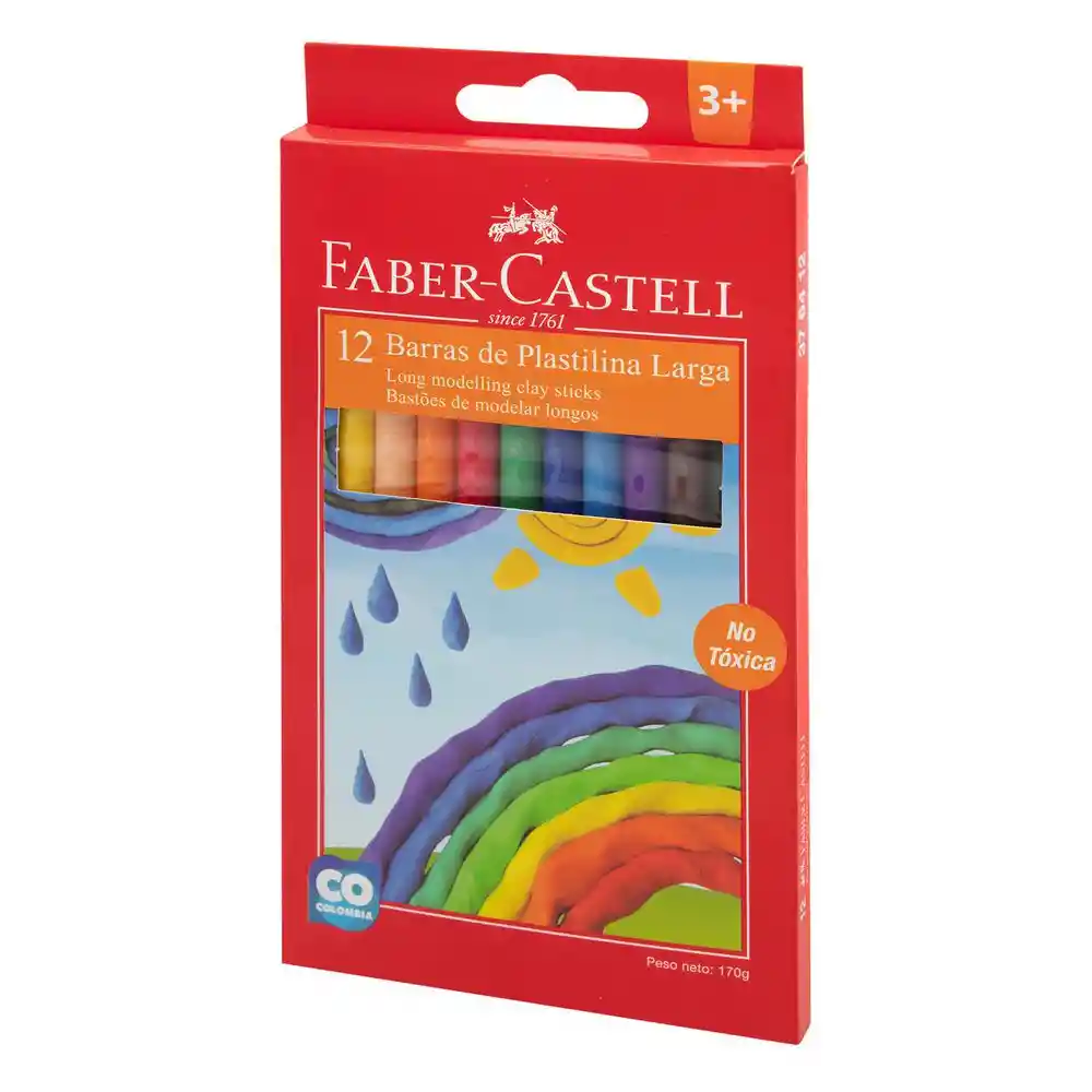 Faber Castell Plastilinas Largas X 12U