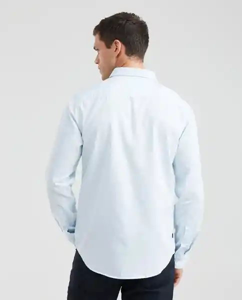 Camiseta Dyed Twill M/L Masculino Azul Raso Claro XL Chevignon