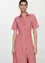 Vestido Boscol-H Rosa Pastel Talla XS Mujer Mango