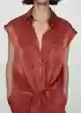 Camisa Gaia-w Rojo Talla Xs Mujer Mango