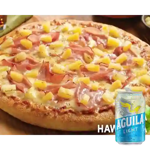 Combo Pizza Personal Hawaiana + Aguila Light Lta 330ml