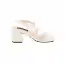 Sandalias Tacón Nas Blanco Talla 38