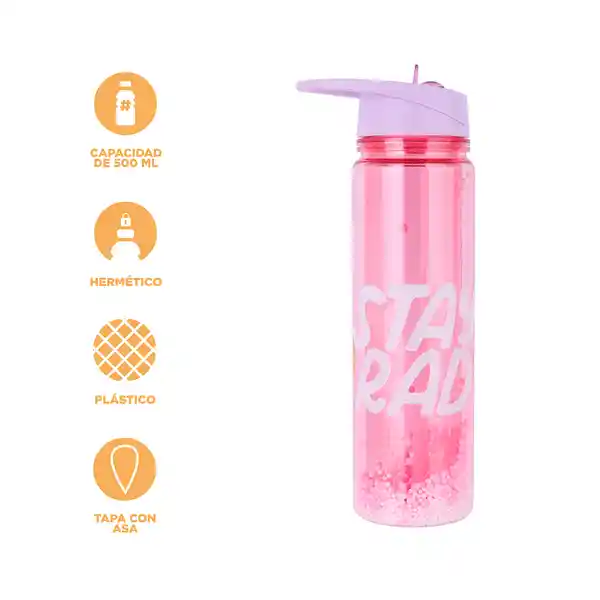 Vaso Plástico Doble Pared de Letra 500 mL Miniso